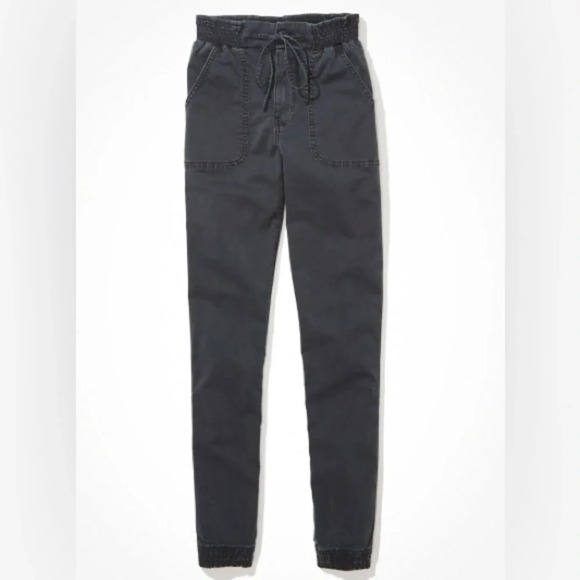 American Eagle High Waisted Jegging Joggers - Size 4 | Color: Dark Grey - Picture 1 of 5